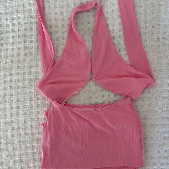REVOLVE Pink Backless Halter Dress - Picture 6 of 6